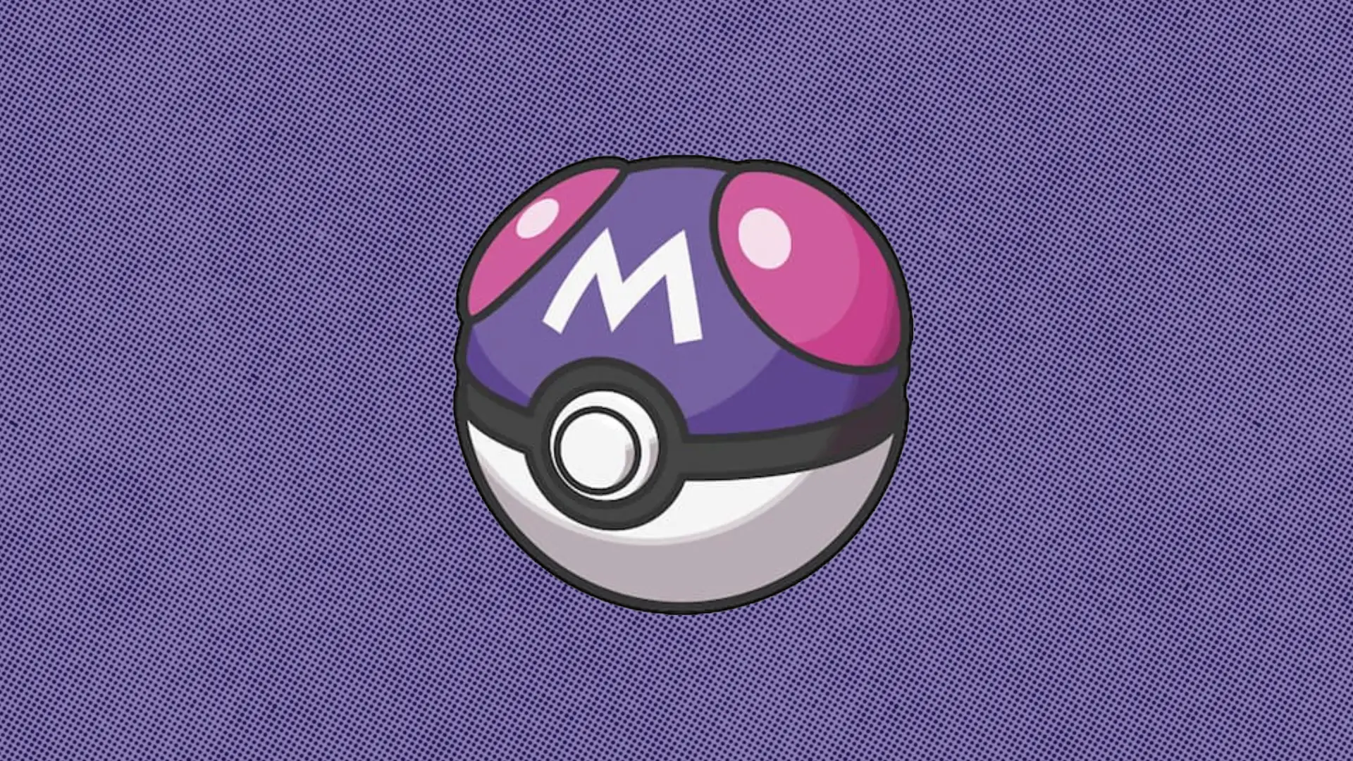 A Master Ball on a purple textured background