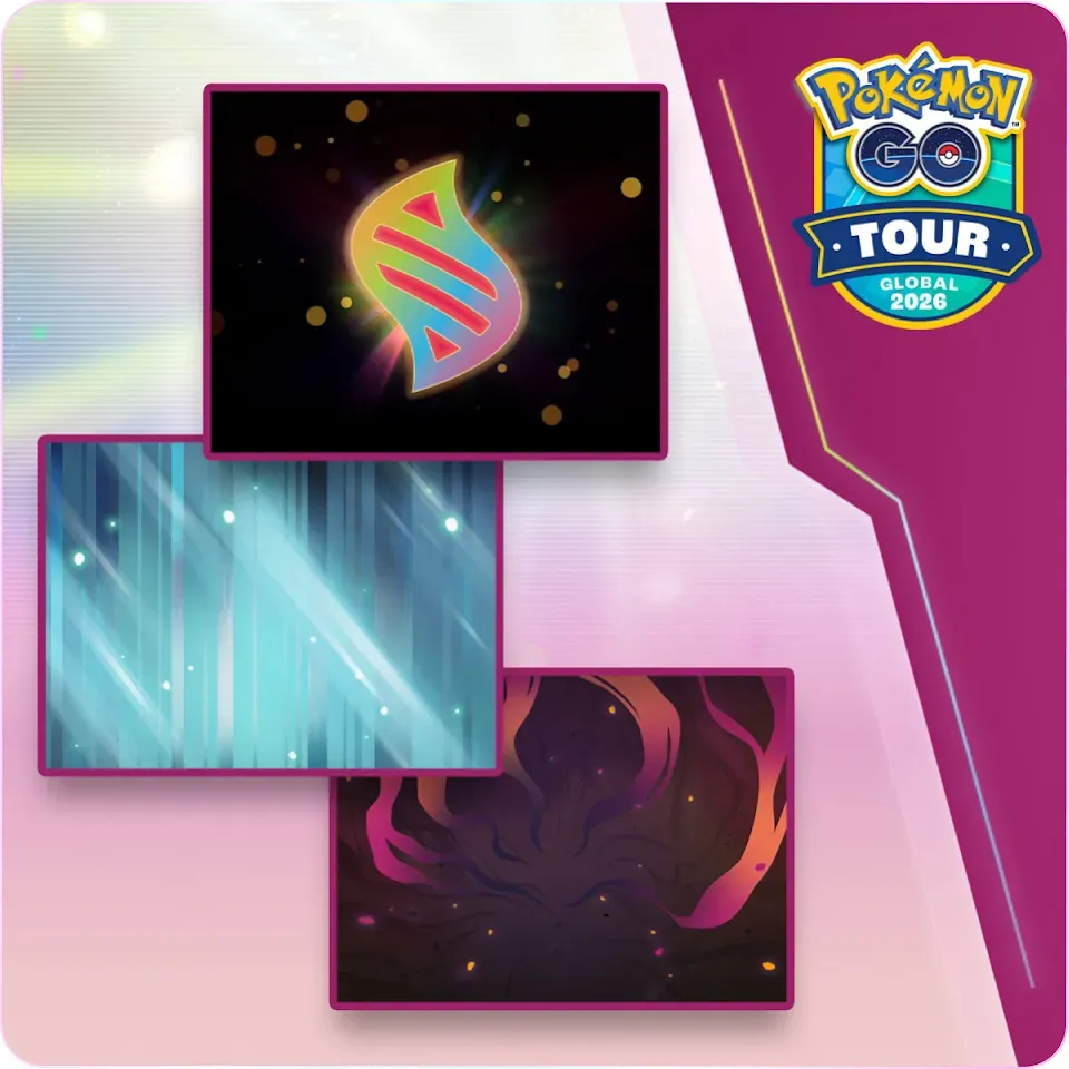 An infographic for Special Backgrounds for Pokémon Go Tour Kalos Global 2026.