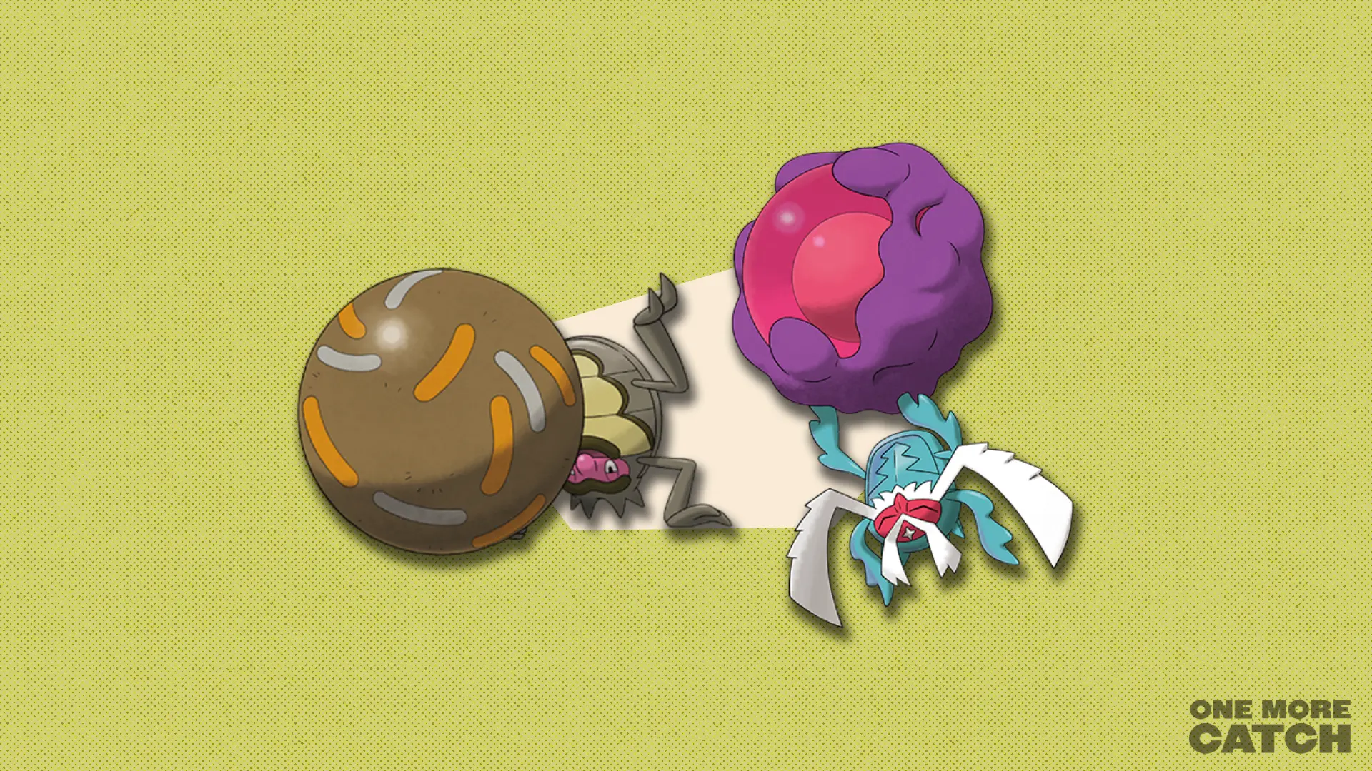 Rellor and Rabsca in front of a polygonal shape and a textured background.